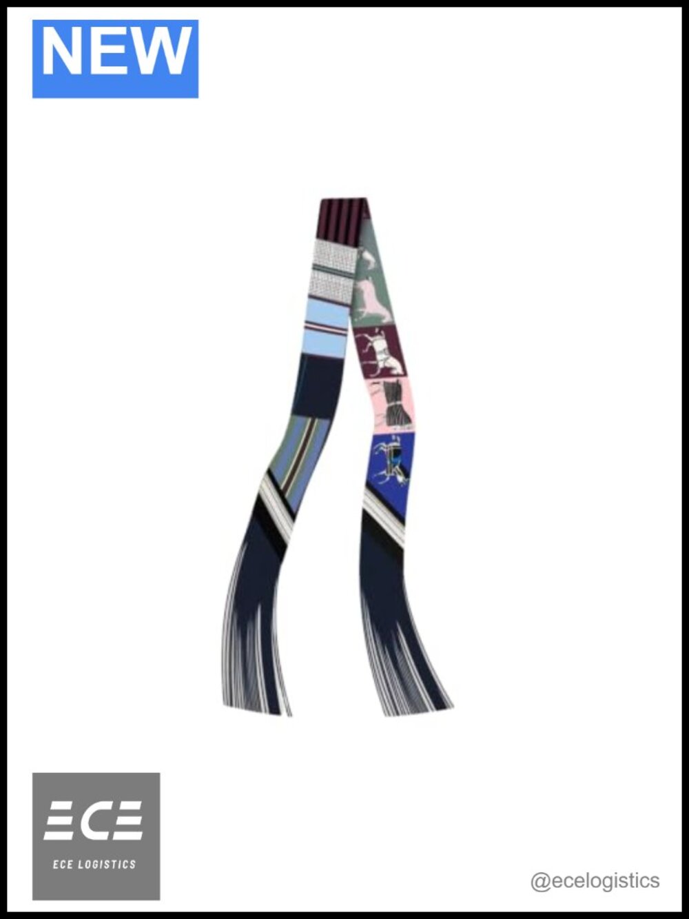 Skinny Scarf Fringe Lightweight Neck Hair Bag Accessory